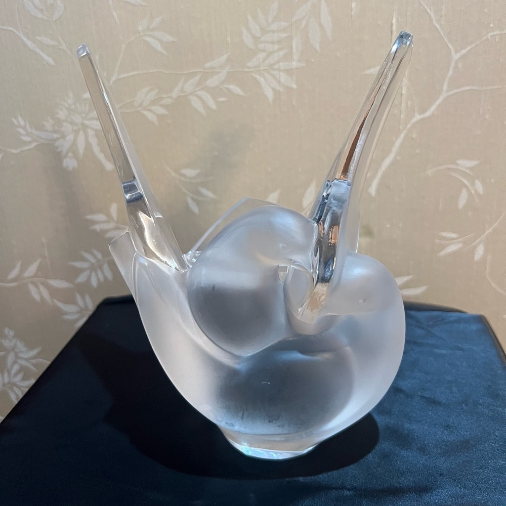 Lalique 🇫🇷Frosted Crystal 12258 Sylvie Doves Vase